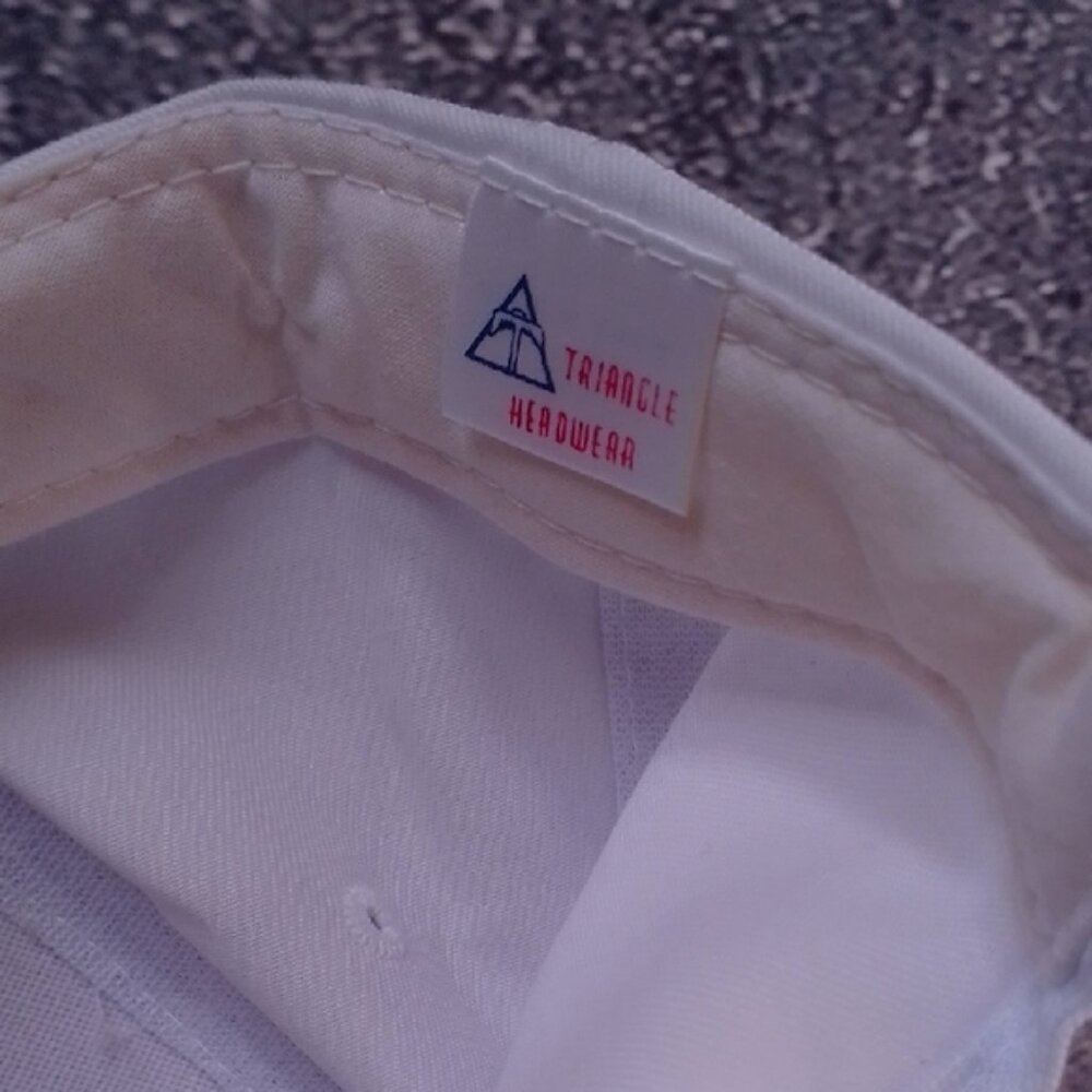 Vintage 90s The Sports Authority White Cap Snap Back - Picture 8 of 9